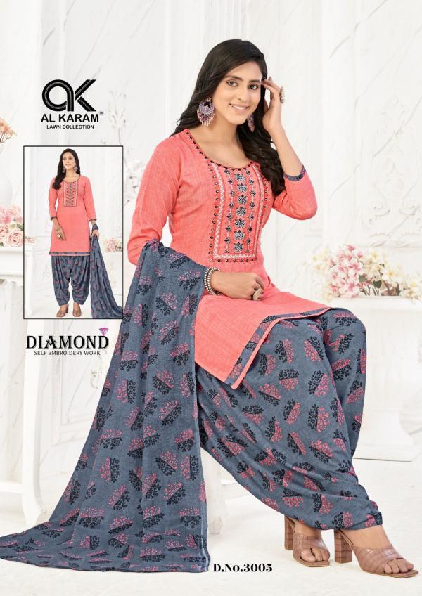 Al karam Diamond Vol-3 Soft Cotton Designer Dress Material